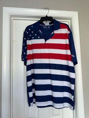 Walter Hagen folds of honor patriotic polo shirt